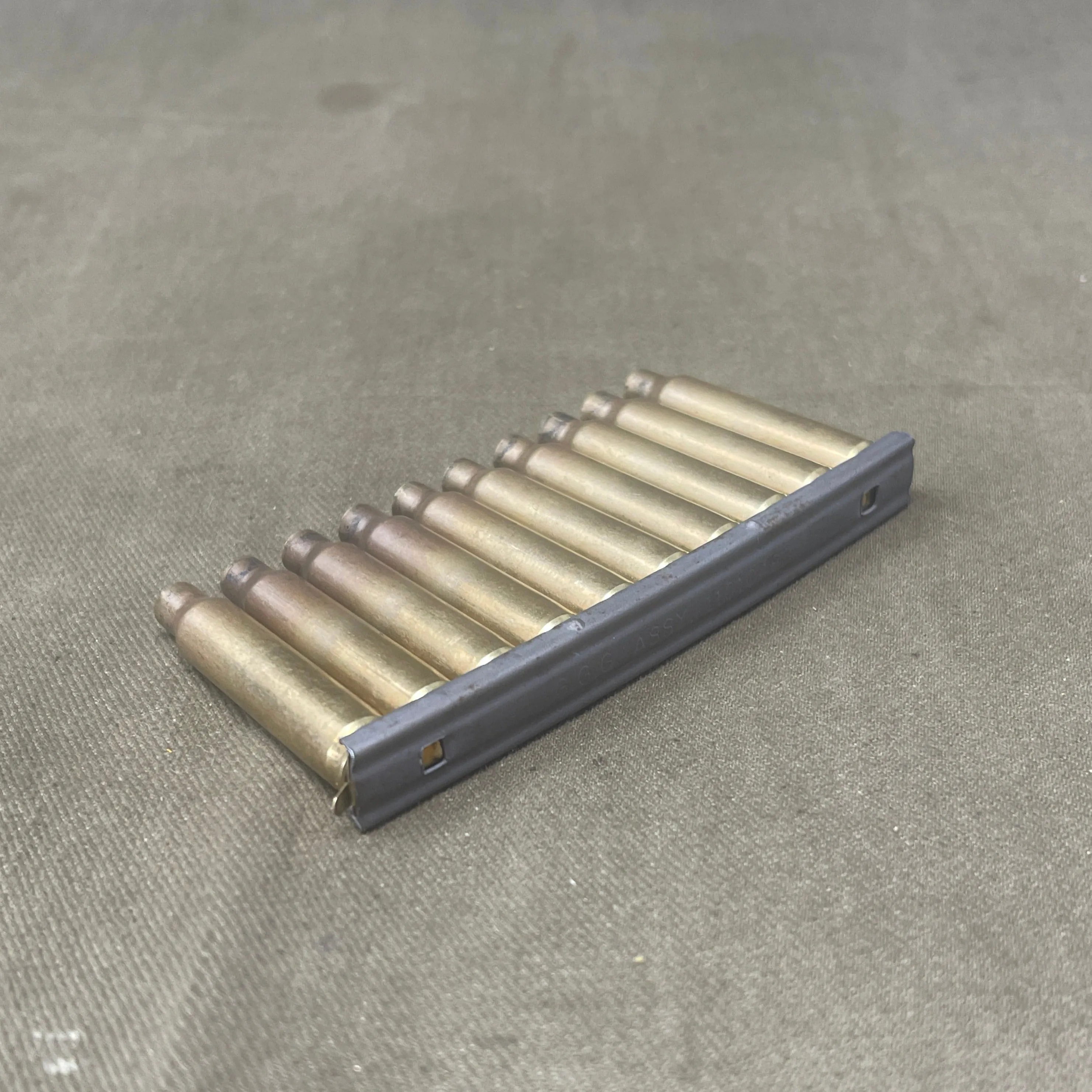 10 x 5.56mm Cartridges Cases in 10 Rnd Stipper Clip