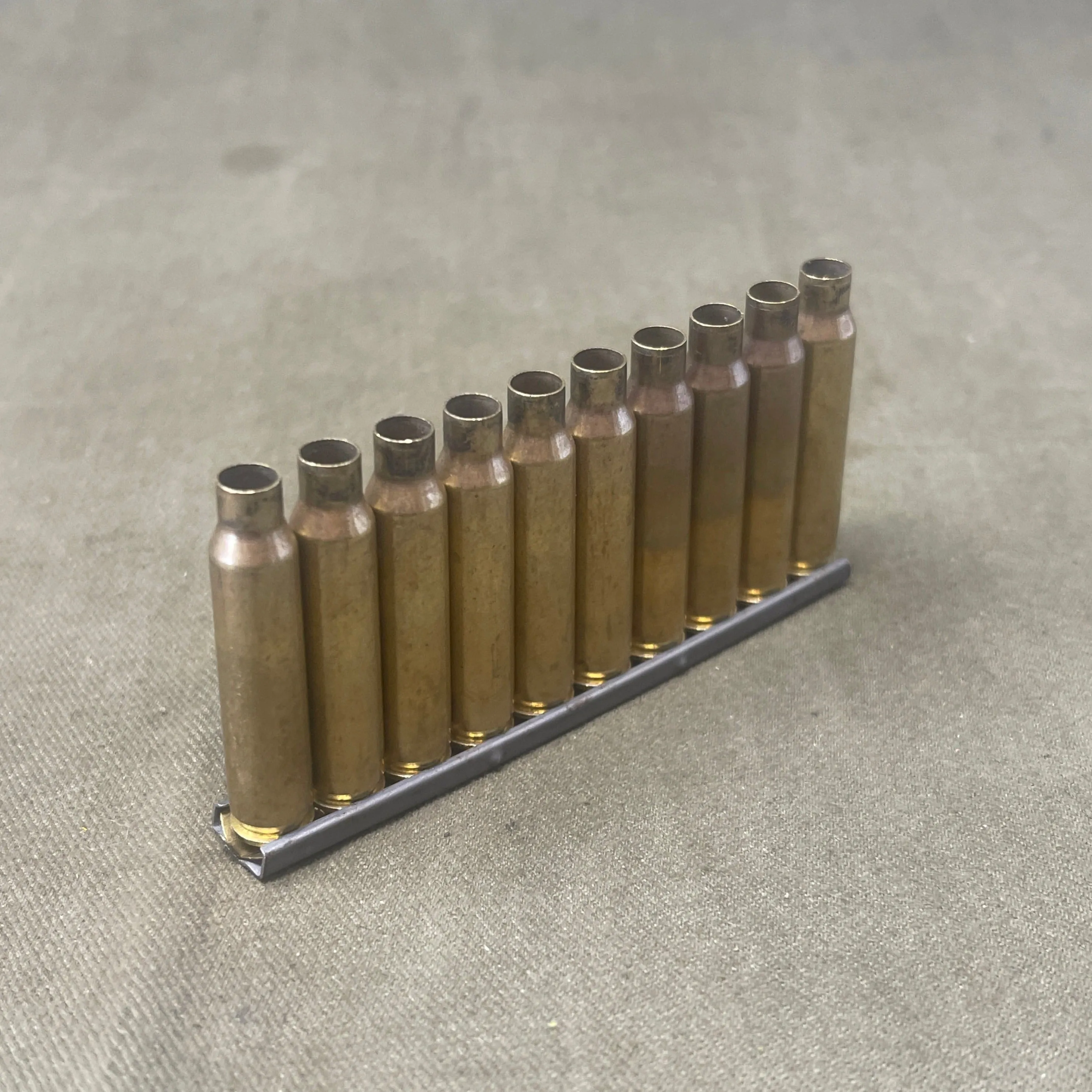 10 x 5.56mm Cartridges Cases in 10 Rnd Stipper Clip