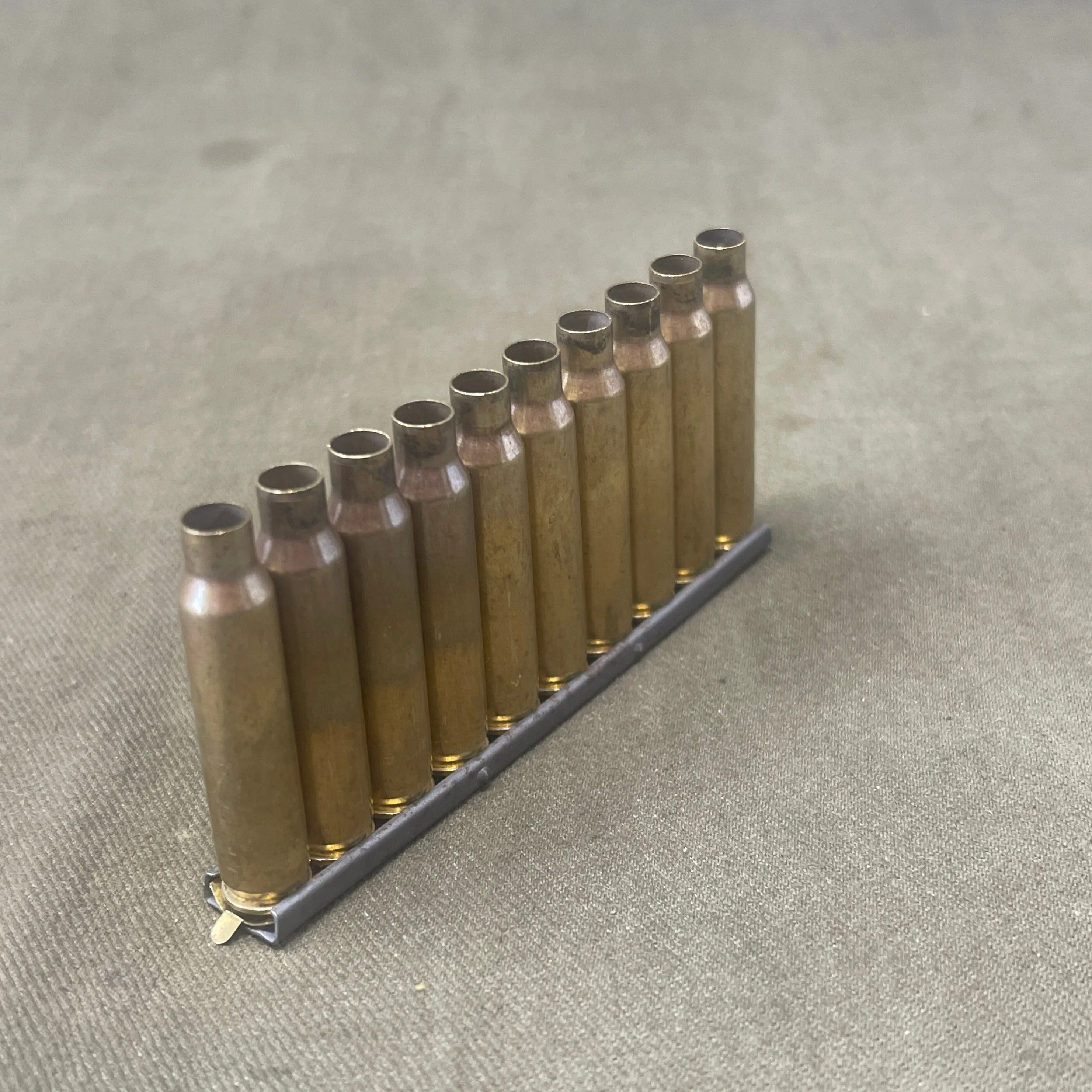 10 x 5.56mm Cartridges Cases in 10 Rnd Stipper Clip