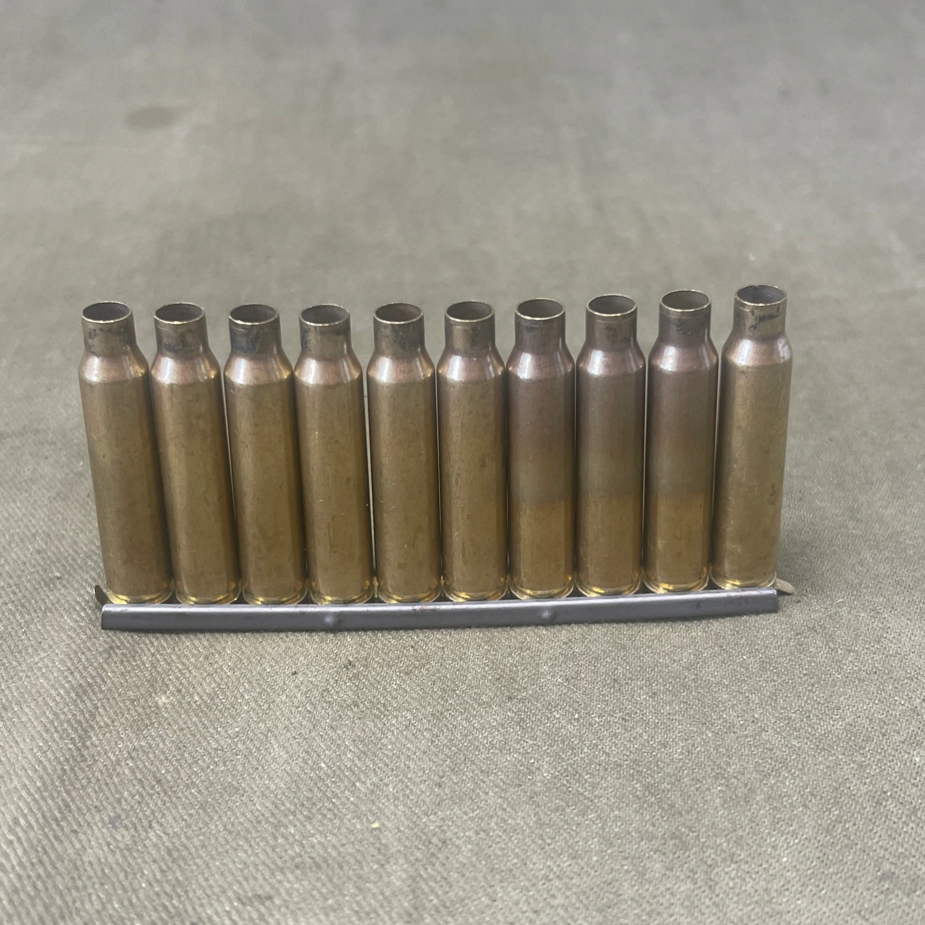 10 x 5.56mm Cartridges Cases in 10 Rnd Stipper Clip