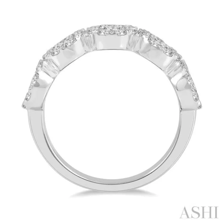 1/2 ctw 5-Stone Lovebright Round Cut Diamond Ring in 14K White Gold