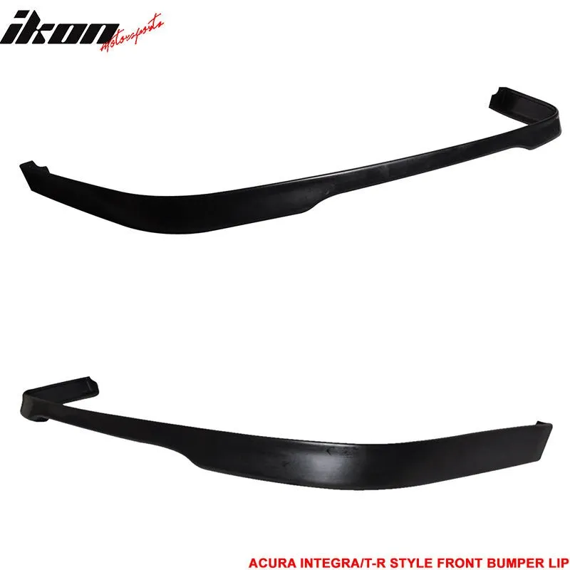 1992-1993 Acura Integra T-R Style Unpainted Black Front Bumper Lip PU