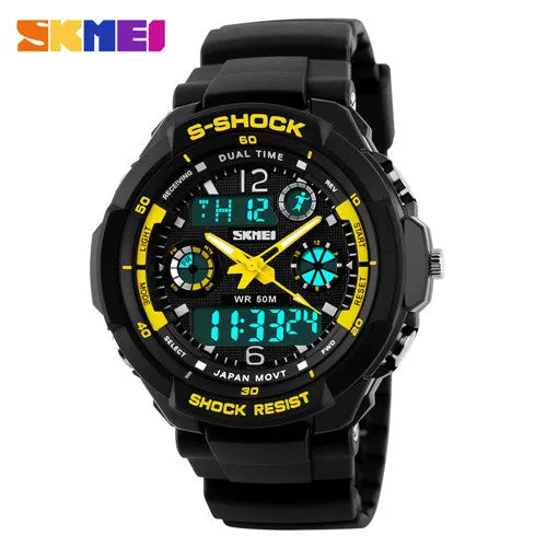 2016 Men Quartz Digital Watch Men Sports Watches Relogio Masculino SKMEI S Shock Relojes LED Military Waterproof Wristwatches