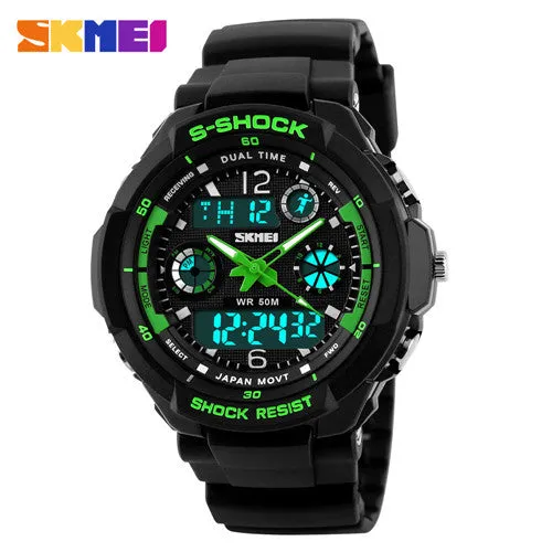 2016 Men Quartz Digital Watch Men Sports Watches Relogio Masculino SKMEI S Shock Relojes LED Military Waterproof Wristwatches