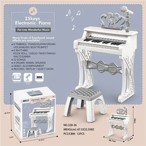 25 Keys Electronic Piano Pat Into Wonderful Music