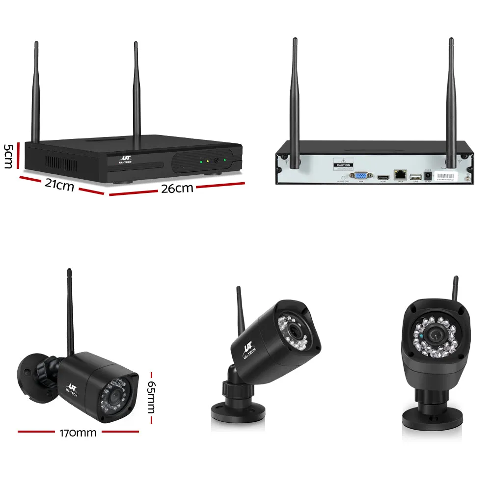 3MP HD 8CH Wireless Security System, 6 Cameras, 1TB - UL-Tech