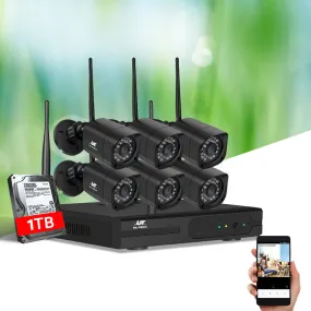 3MP HD 8CH Wireless Security System, 6 Cameras, 1TB - UL-Tech