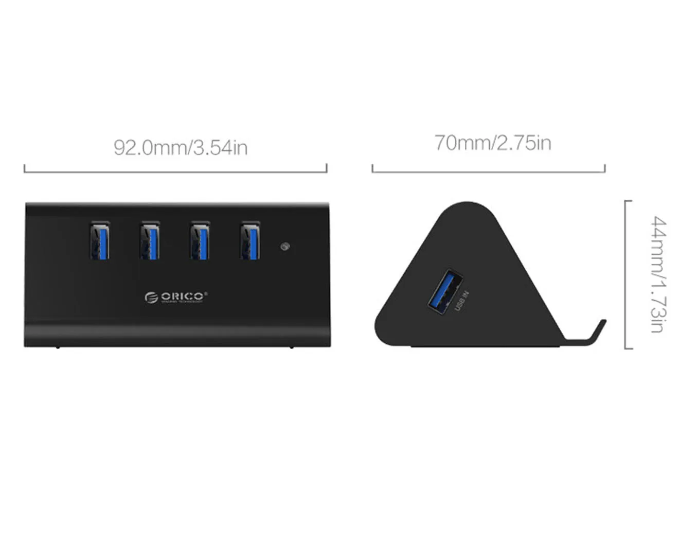 4-Port USB 3.0 Hub W/ Phone & Tablet Stand