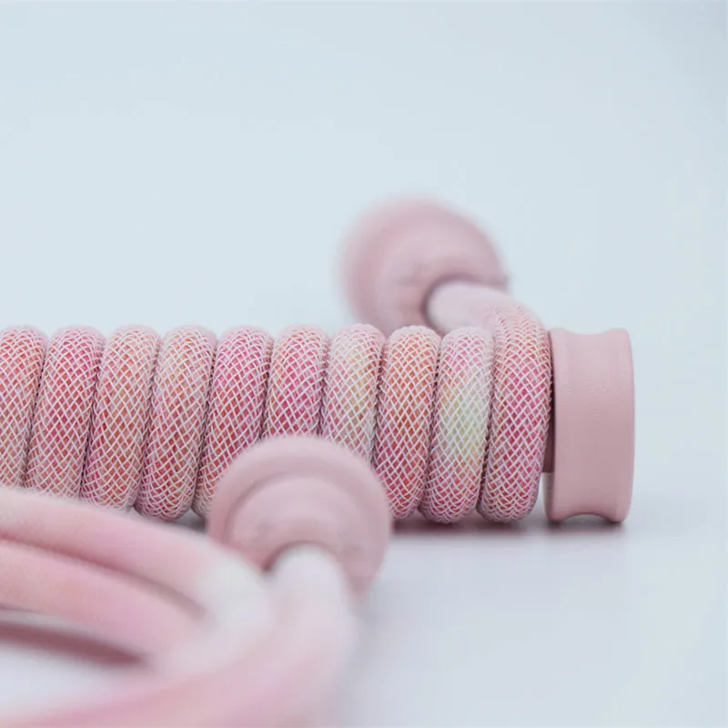 ACGAM Peach Pink Custom Coiled Aviator Cable USB-C