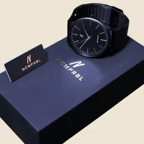 Advance Black Sands 40MM Mens Mesh Watch In Black/Silver