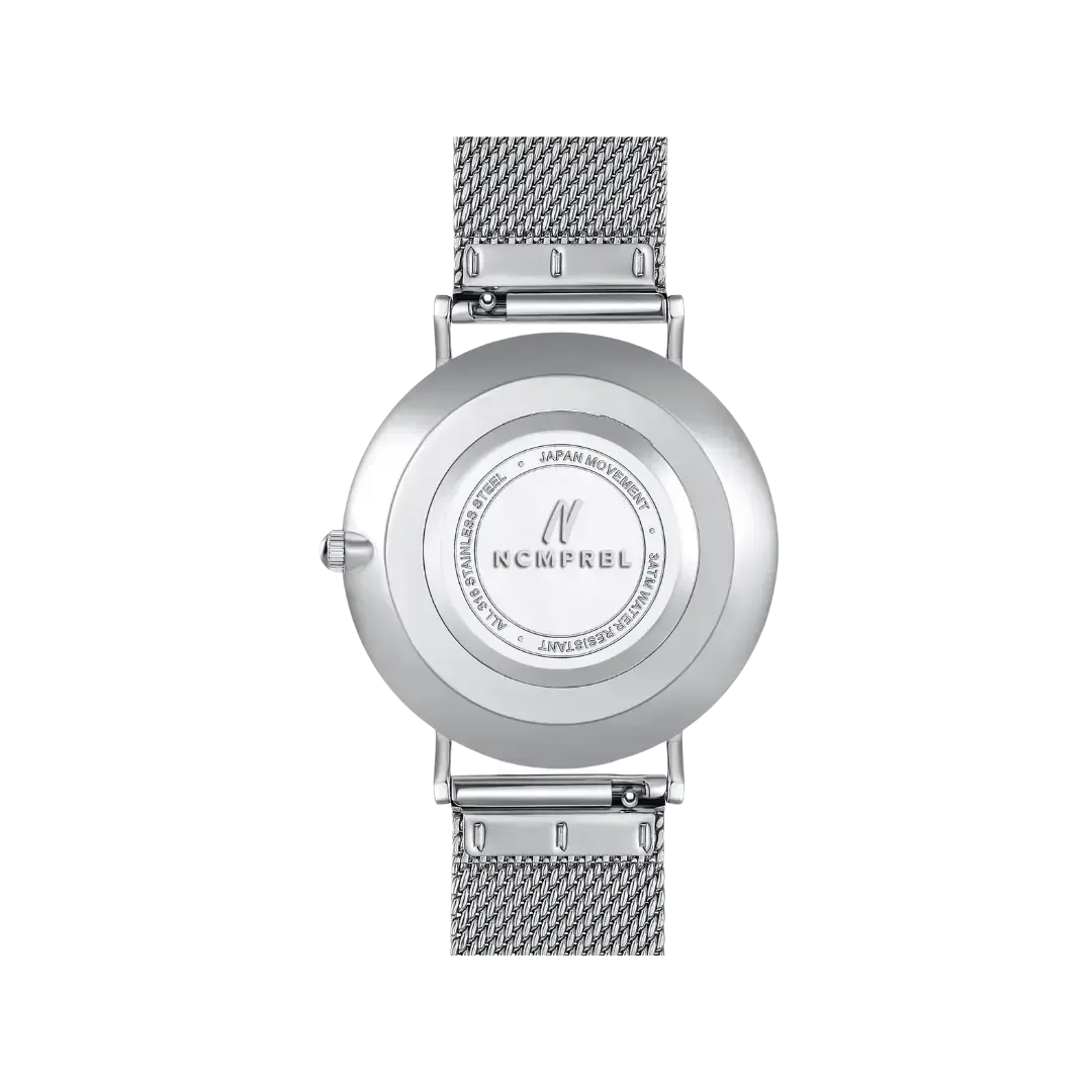 Advance Blush 36MM Womens Mesh Watch In Silver/Pink