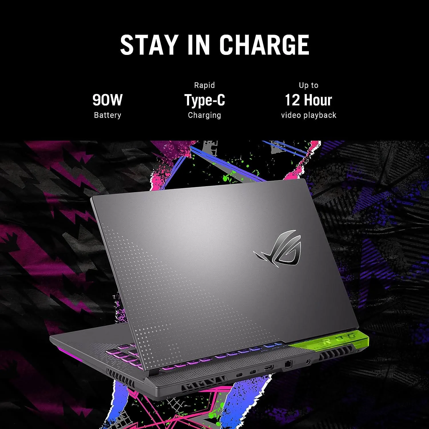 ASUS ROG STRIX G15 G513RS-HQ024WS [R9-6900HX RYZEN/16GB/1TB SSD/WIN11 HOME MSO/15.6 INCH/8GB RTX 3080 GRAPHICS /1 YEAR(S)/GREEN]