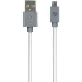 AT&T MC10-WHT USB to Micro USB Charge & Sync Cable, 10ft (White)