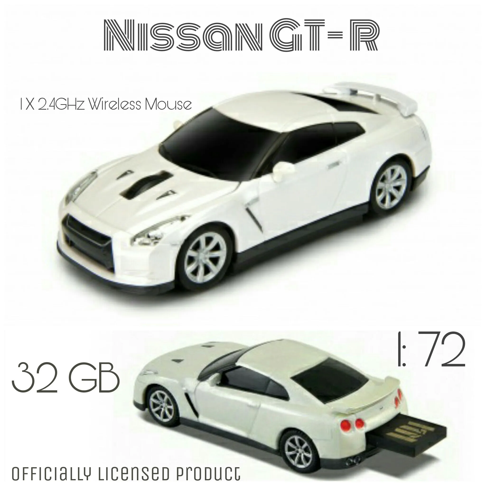 AutoDrive Nissan GTR R35 Wirless Mouse   16GB USB Combo