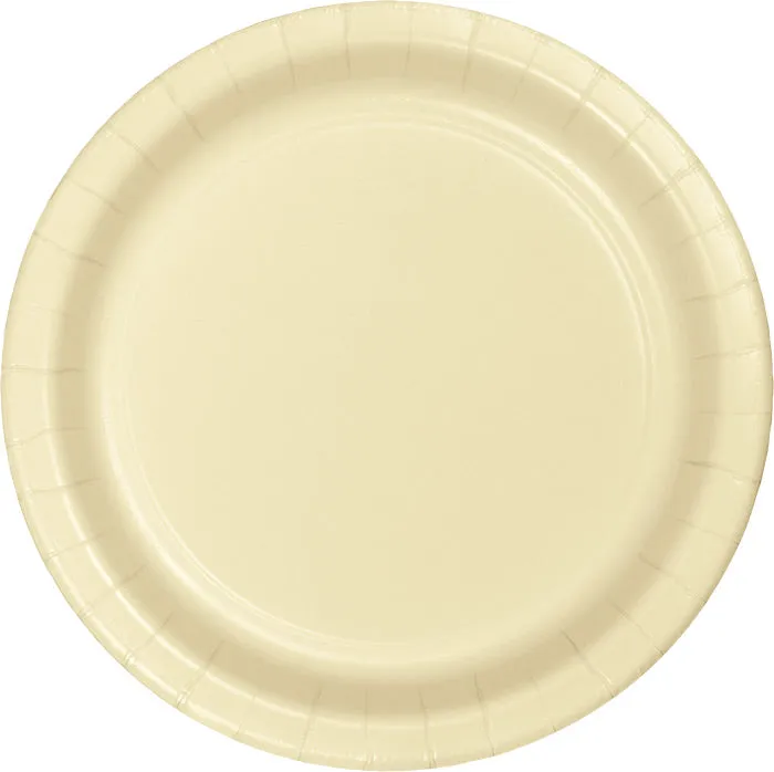 Bulk Ivory Sturdy Style Paper Banquet Plates 10.25 inch (240 per Case)