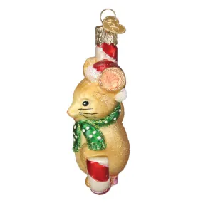 Christmas Mouse Ornament  Old World Christmas  12637