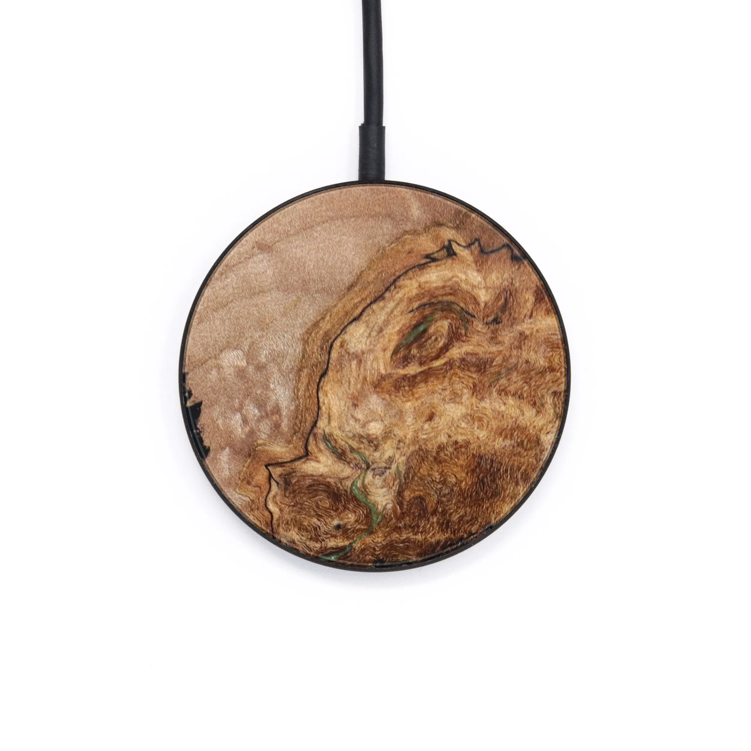 Circle Burl Wood Wireless Charger - Makayla (Maple Burl, 631282)