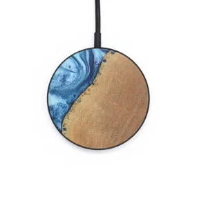 Circle Wood Resin Wireless Charger - Beau (Blue, 664366)