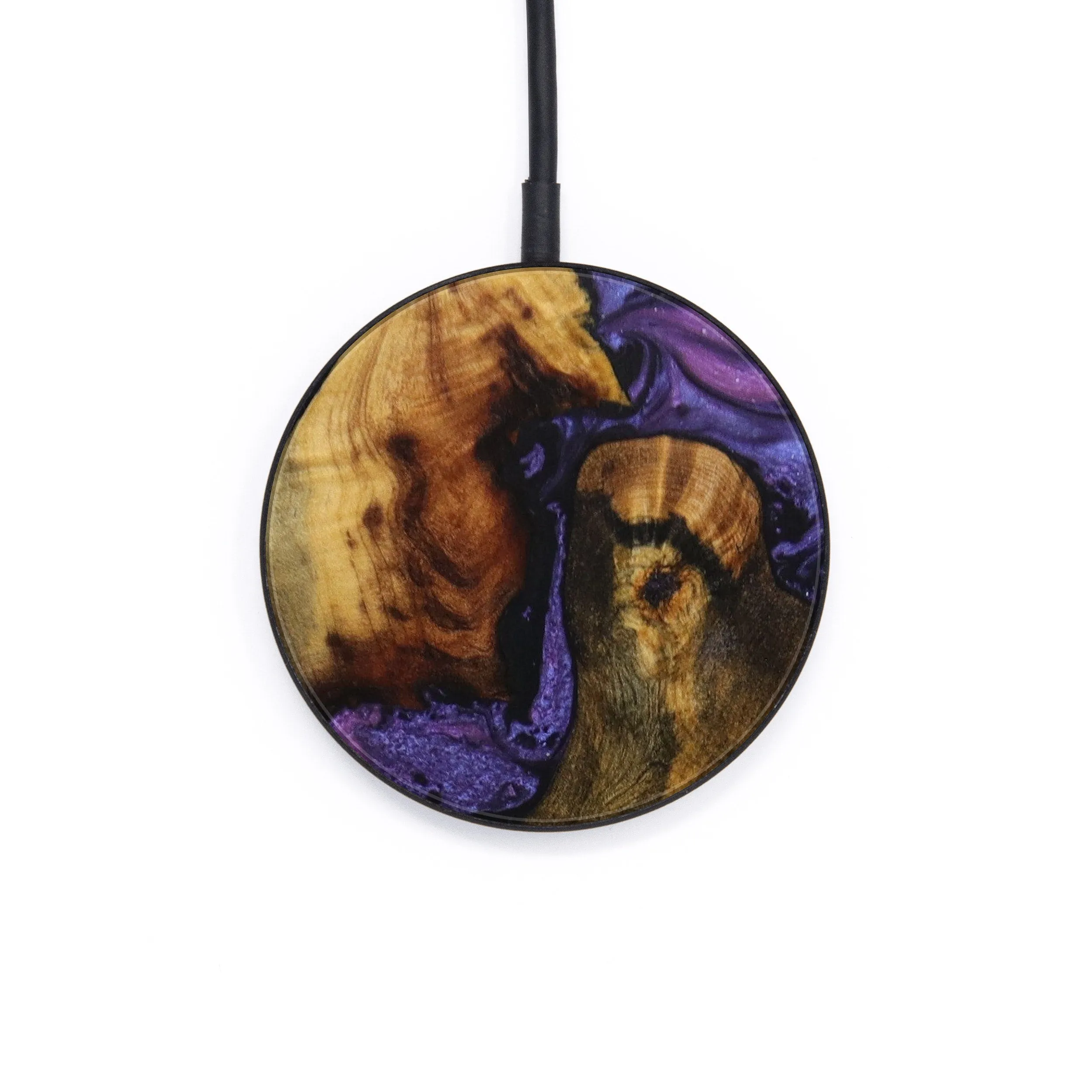 Circle Wood Resin Wireless Charger - Bridget (Mosaic, 644271)