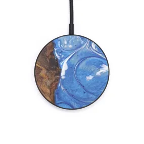 Circle Wood Resin Wireless Charger - Brittne (Light Blue, 606926)