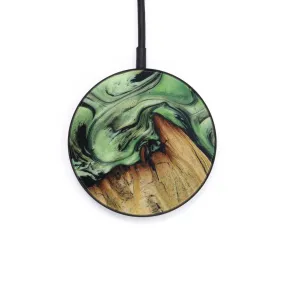 Circle Wood Resin Wireless Charger - Charity (Dark Green, 579922)