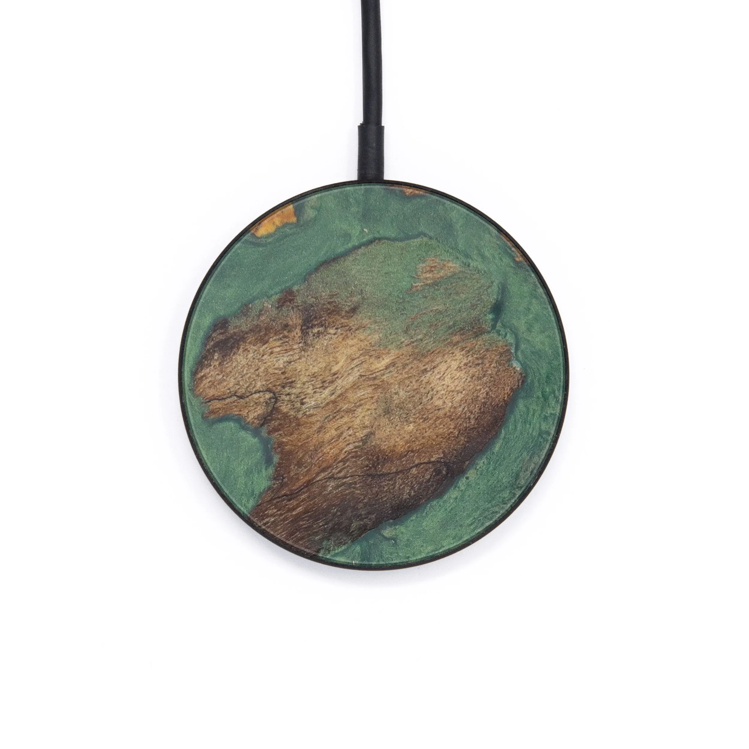 Circle Wood Resin Wireless Charger - Cyril (Mosaic, 605367)