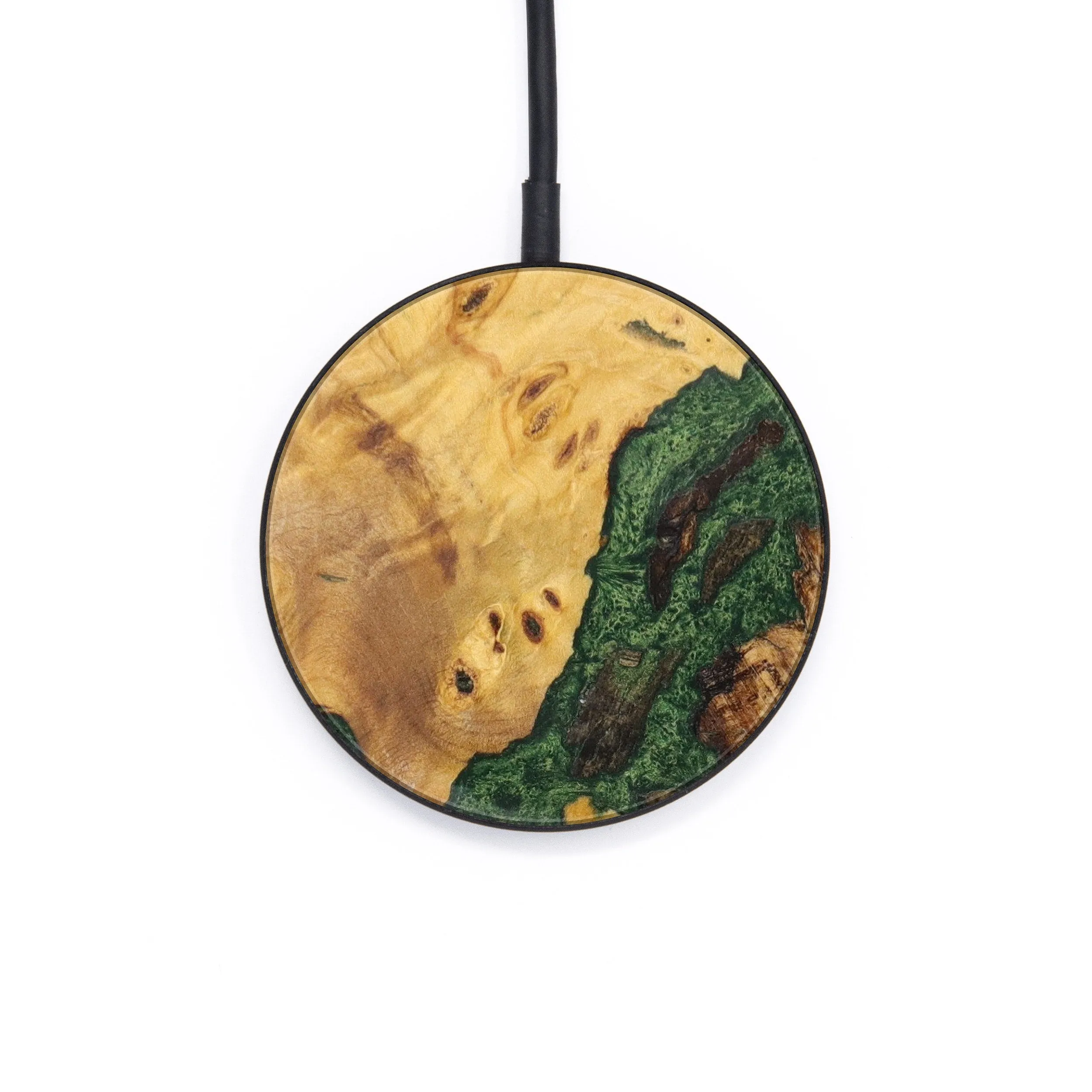 Circle Wood Resin Wireless Charger - Earnest (Mosaic, 605034)