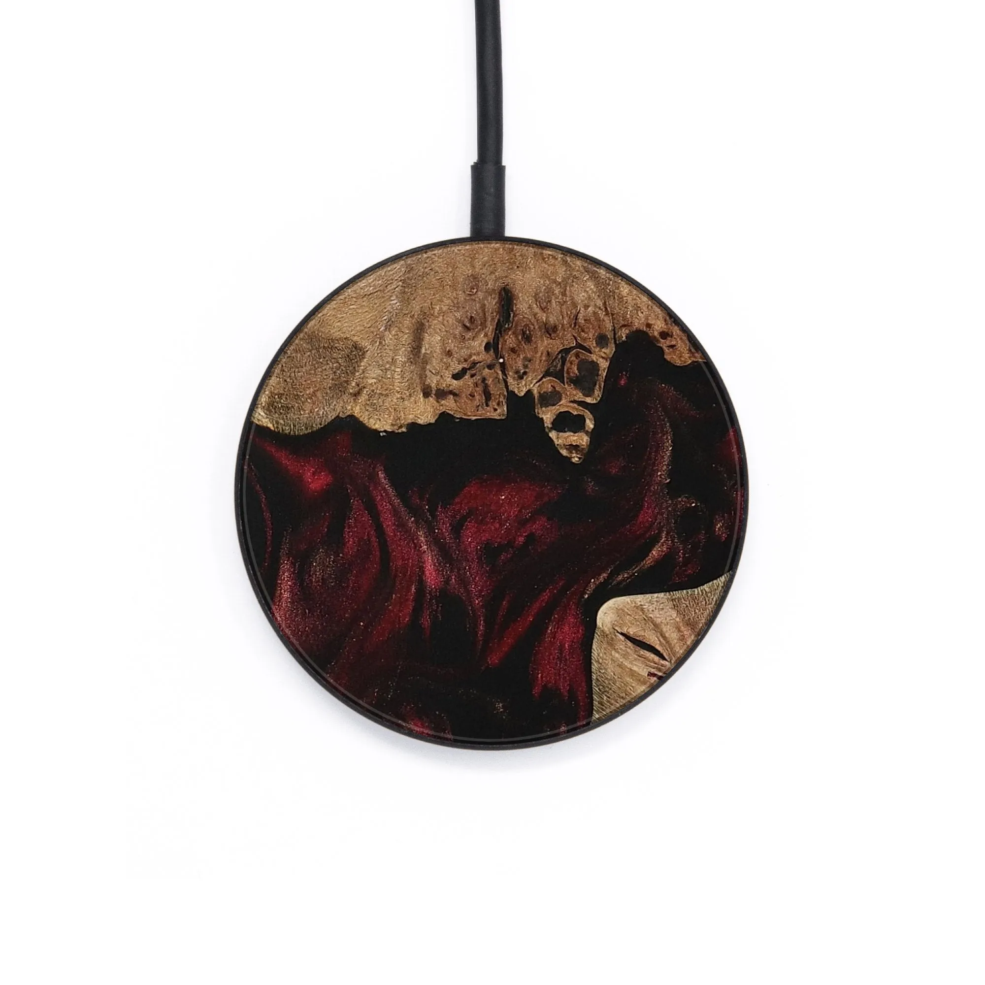 Circle Wood Wireless Charger - Ahmed (Red, 734741)