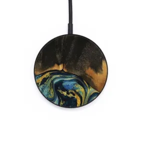 Circle Wood Wireless Charger - Thos (Teal & Gold, 732602)