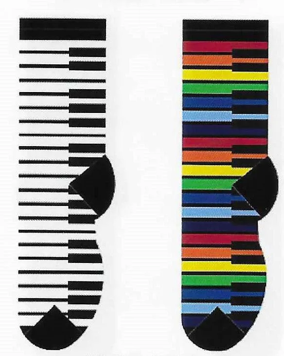 Colorful Piano Keys Socks  FC-81