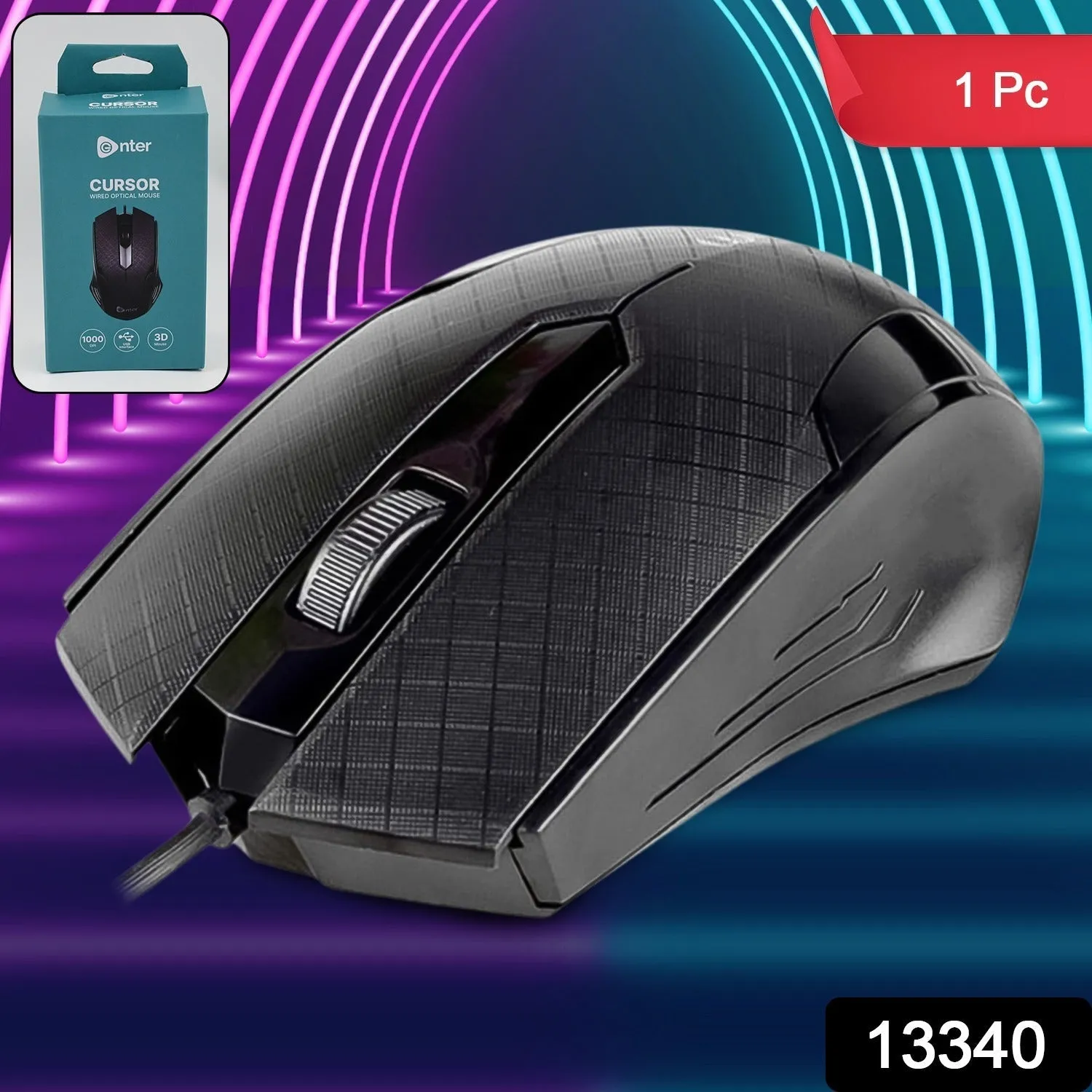 Computer / Laptop Wired Optical Mouse (1 Pc)