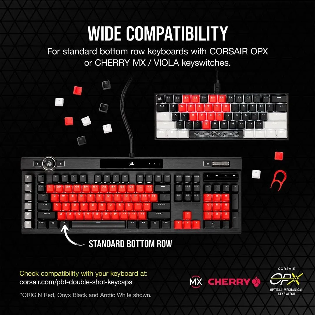 Corsair PBT DOUBLE-SHOT PRO Keycap Mod Kit - ORIGIN Red CH-9911020-NA