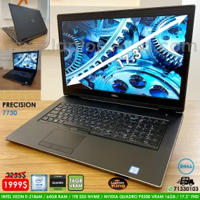 Dell Precision 7730 Xeon E-2186m Quadro P5200 17.3" Mobile Workstation Laptop (New Open Box)