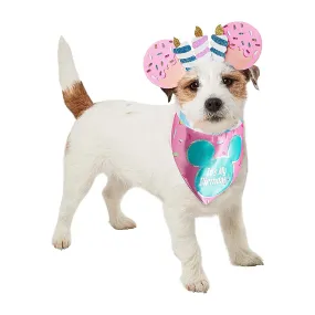 Disney Minnie Mouse Ears and Bandana Birthday Set for Pets