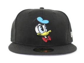 Donald Duck New Era 59Fifty Fitted Hat (Black Gray Under Brim)