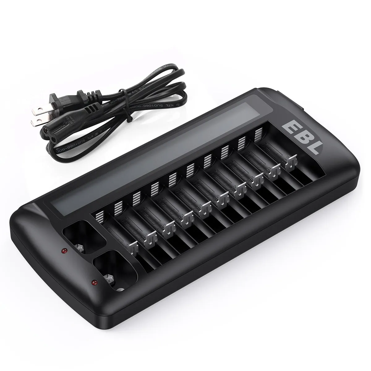 EBL 999 12-Bay LCD Battery Charger For AA AAA 9V Batteries