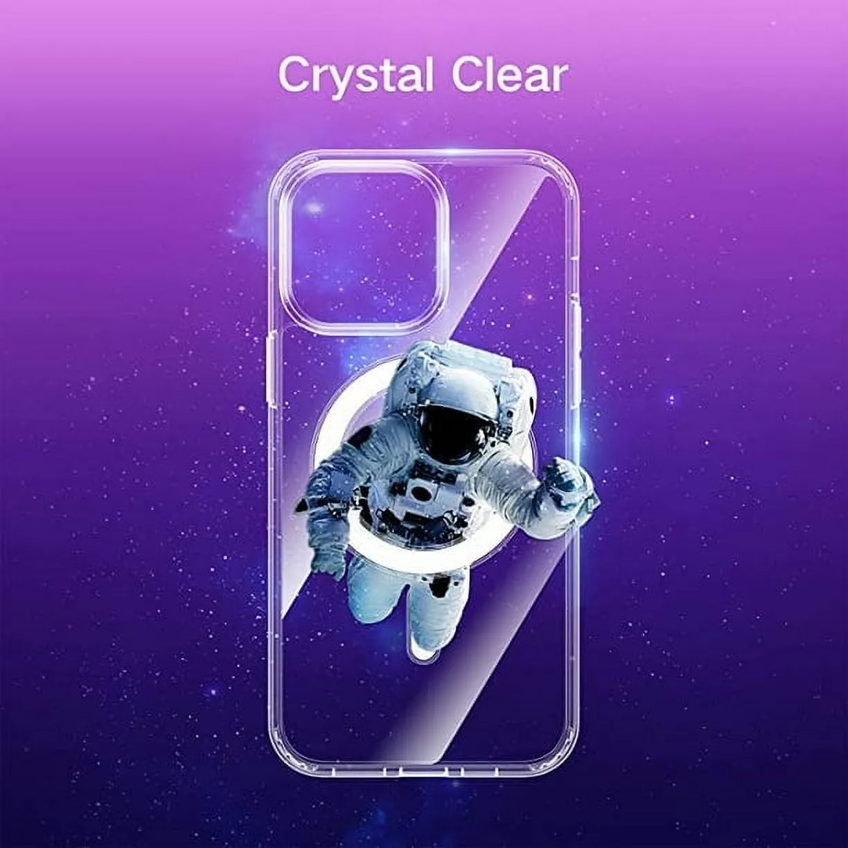 Entronix Case Magnetic Clear Case Designed for Apple iPhone 15 with 2 Tempered Glass, Shockproof Transparent Crystal Cover