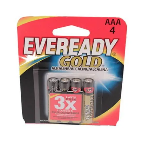 Eveready Gold AAA Batteries - Per 4