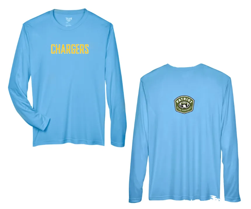 Flag Football Chargers - Team 365 Men's Zone Performance Long-Sleeve T-Shirt (TT11L)