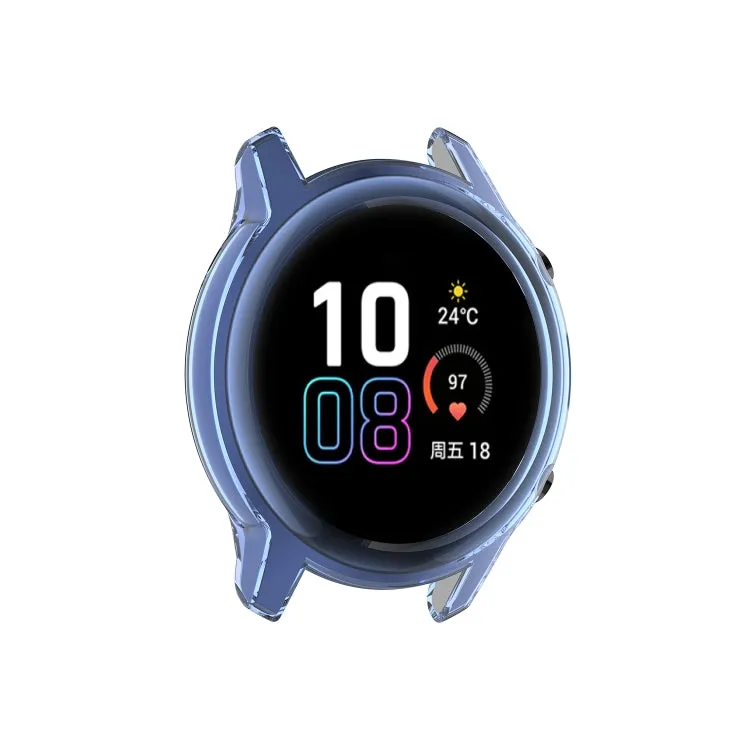 For Huawei Honor Magic watch2 42mm TPU Wrapped Empty Half Case Watch Case(Transparent Blue)