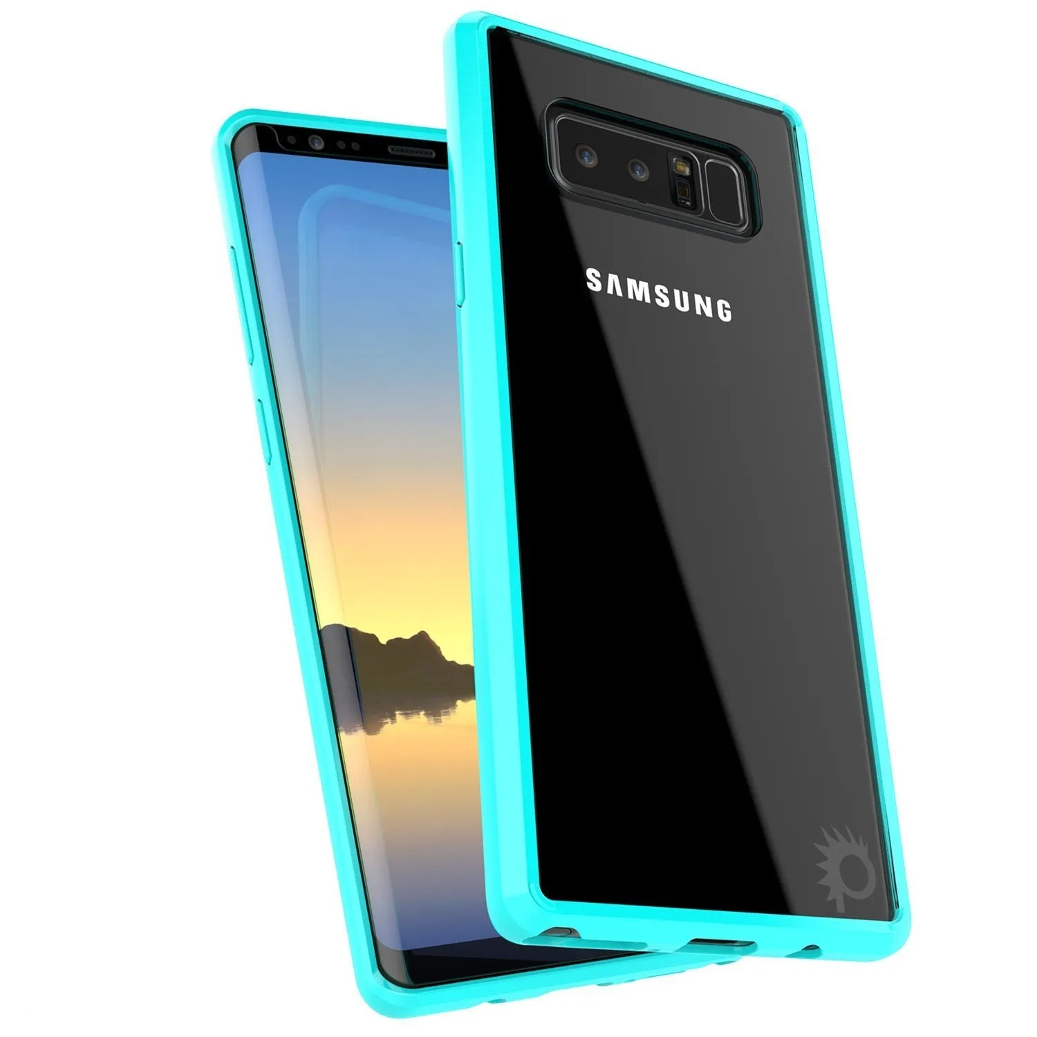 Galaxy Note 8 Screen Protector W/ Anti-Shock Proof Slim Case [Teal]