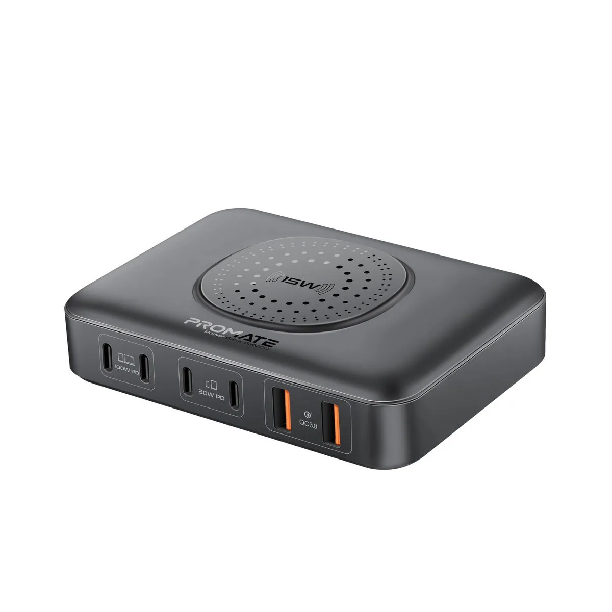 GaNFast™ 100W Power Delivery Charging Station with 15W Wireless Charger