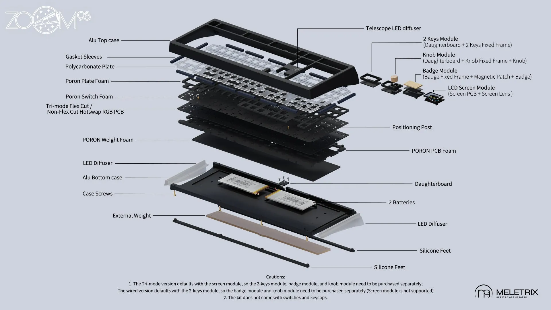 [Group-Buy] Meletrix Zoom98 - Barebones Keyboard Kit