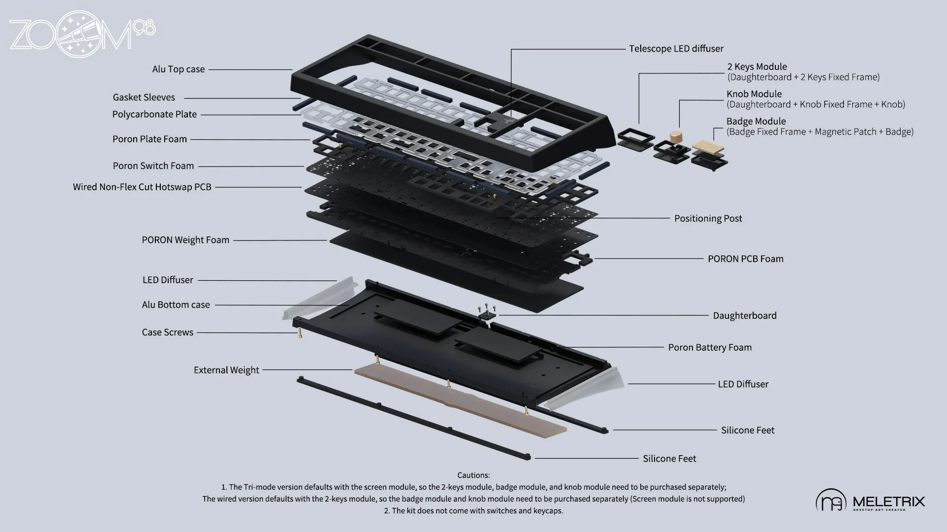 [Group-Buy] Meletrix Zoom98 - Barebones Keyboard Kit