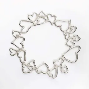 Hearts Charger Silver set of 4