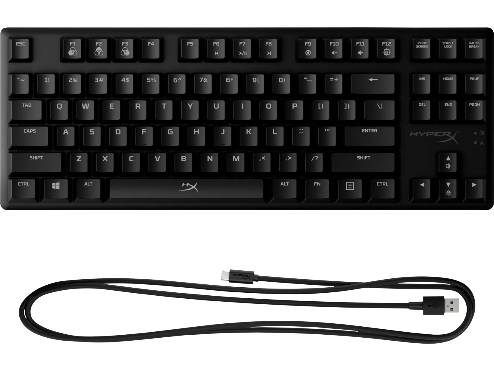 HP HyperX Alloy Origins Core RGB Mechanical Gaming Keyboard (HX Aqua), Wired, USB-C Cable, Black - 4P5P1AA#ABA