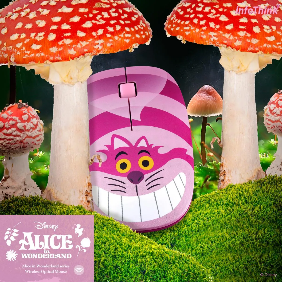 Infothink Alice in Wonderland Series Cheshire Cat ver Wireless Optical Mouse