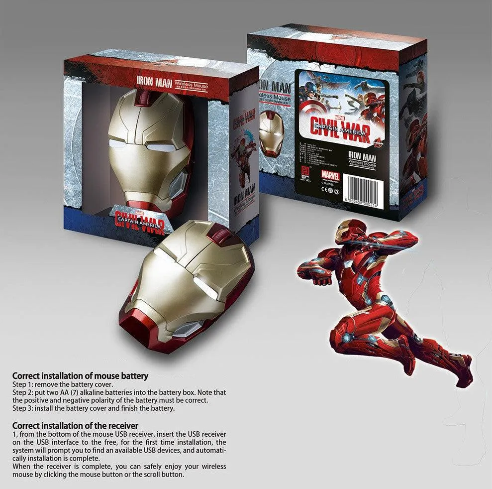 Iron Man Mark XLVI Mk46 Wireless USB Mouse