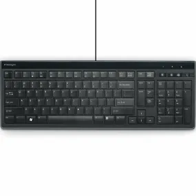 Kensington Advance Fit Full-Size Slim Keyboard Wired Black