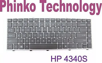 Keyboard HP ProBook 4340S Notebook PC Laptop Black US layout with frame